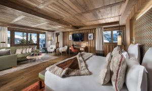 Romantic and luxurious bedroom in a French ski resort